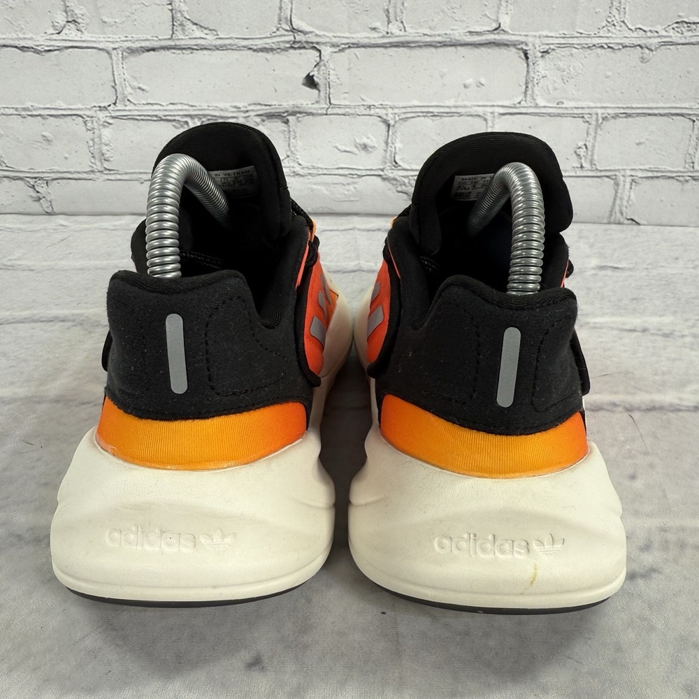 Adidas Originals Ozelia Boys Size 4.5 Sneakers Orange Black Matte Silver‎ H04720 - Picture 5 of 11